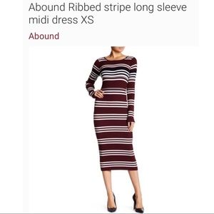 NWT*Abound* Midi Dress*XXS*Stretch Knit*Crew Neck